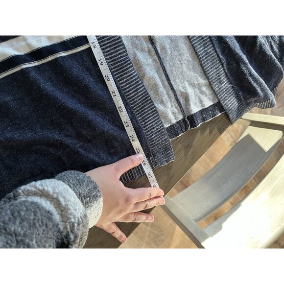 NWOT Eddie Bauer Womens S/M Open Front Cardigan With Geometric Pattern Cotton Bl - Picture 7 of 7